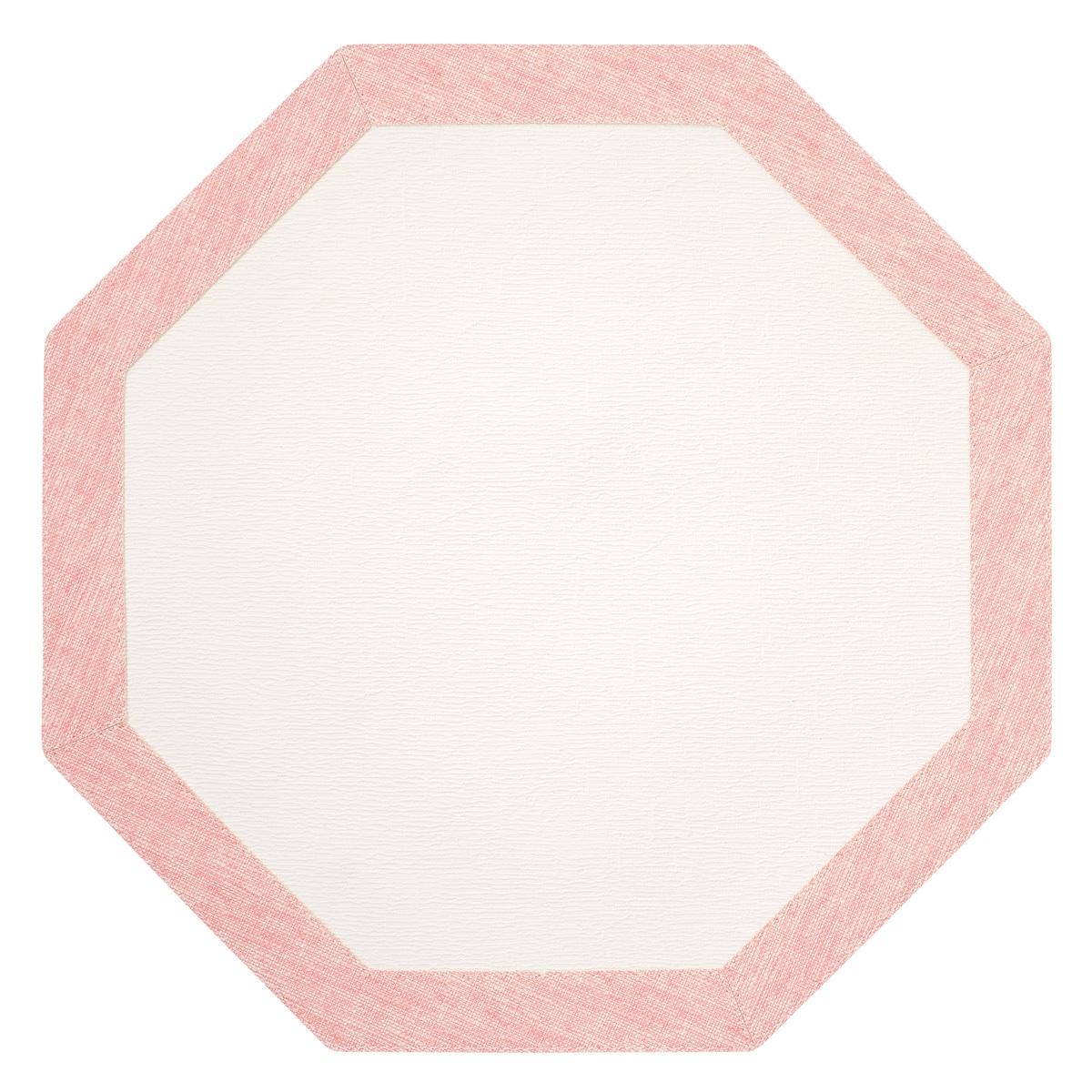 White Rose Octagon Mat - Pack of 4