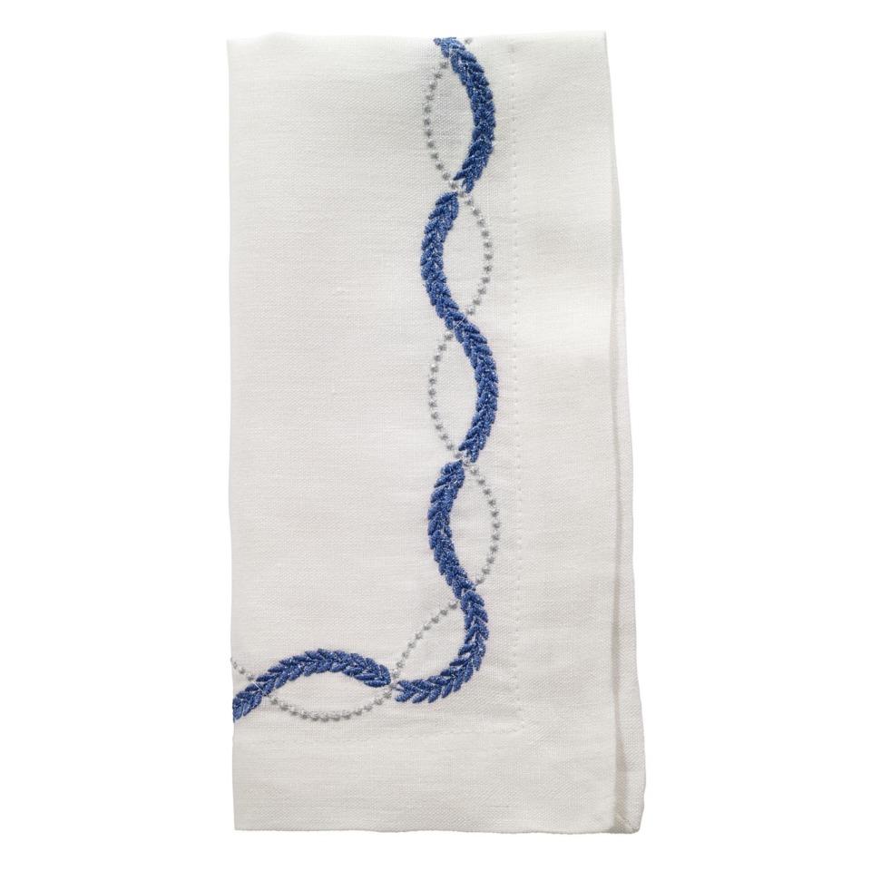 Blue & Silver Napkins - Set of 4