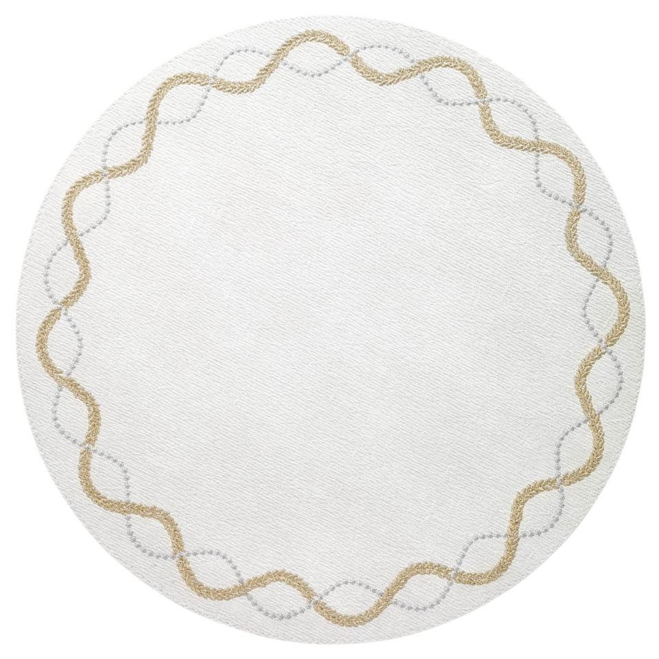 Gold & Silver Round Mat - Set of 4