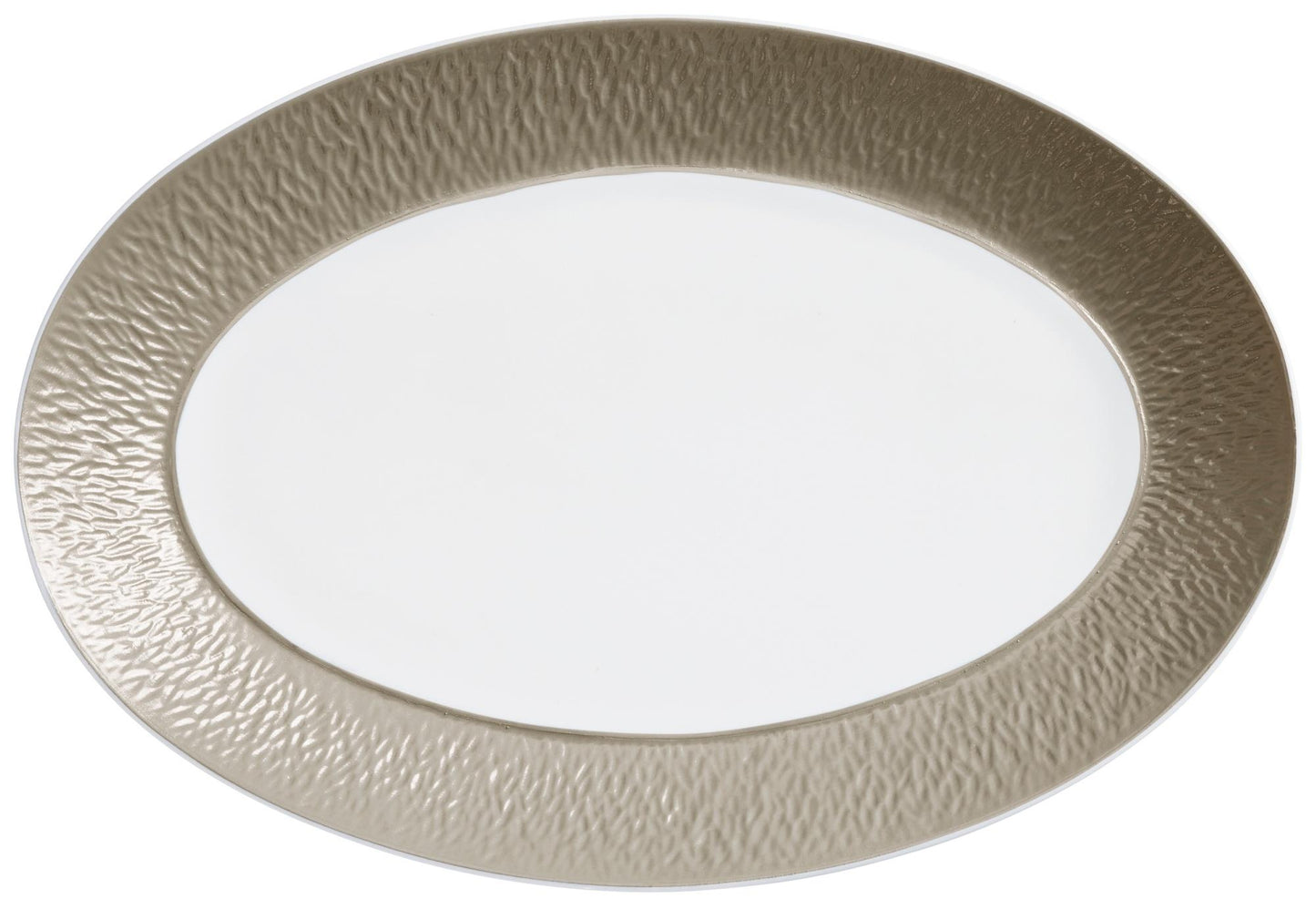 Mineral Irise Warm Grey - Oval Platter 11.8 in