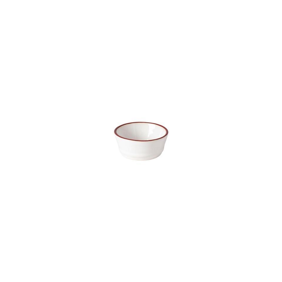 Ramekin/Butter Dish 3", White-red