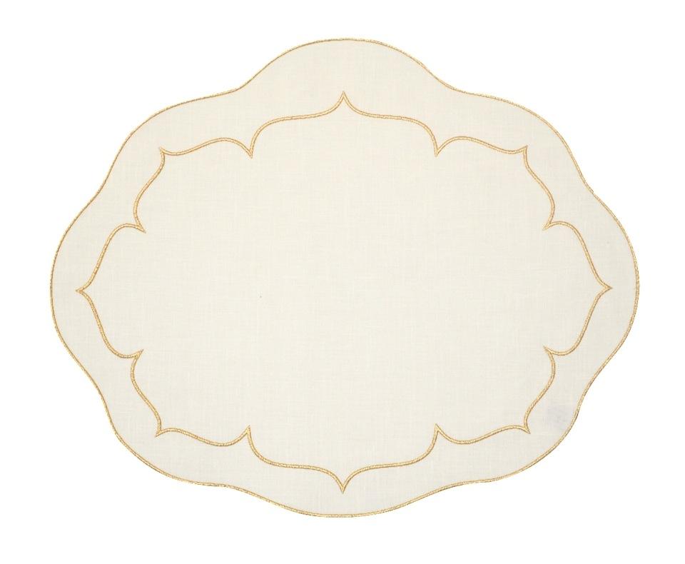 Ivory w/ Gold - Set of 2