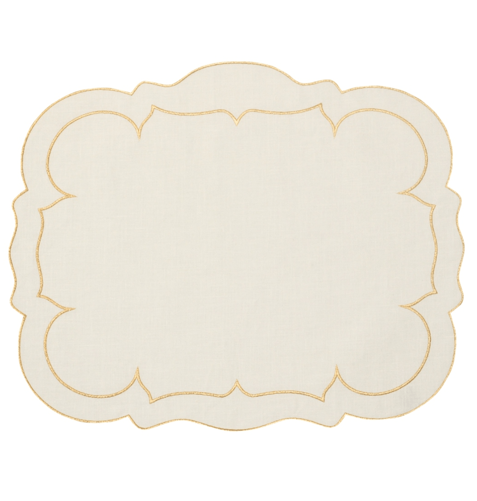 Ivory w/ Gold - Set of 2