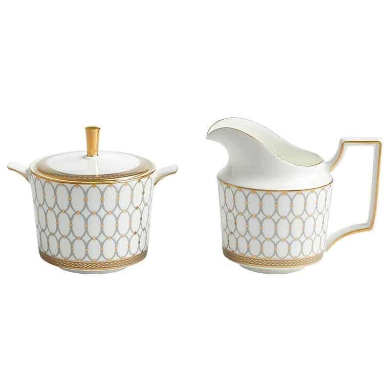 Renaissance Grey Cream and Sugar by Wedgwood