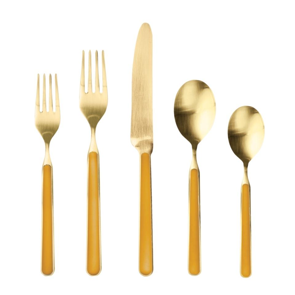 Cutlery Set 20 Pcs Ice Oro Mustard