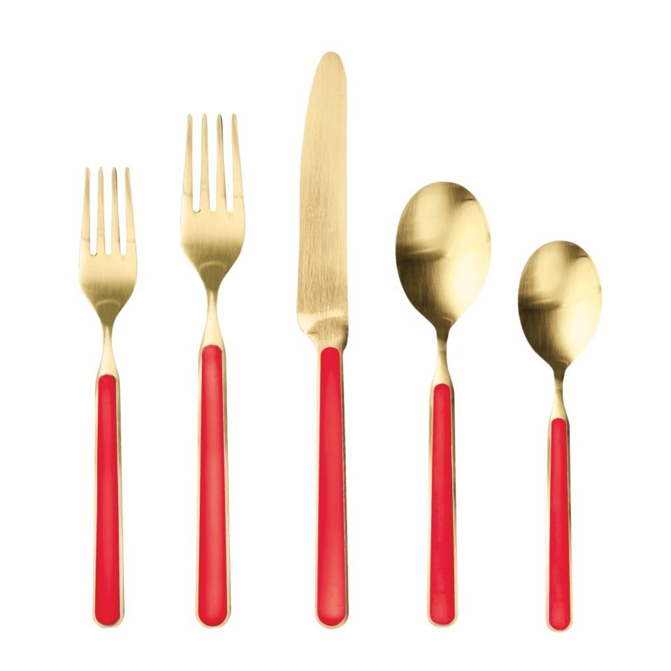 Cutlery Set 20 Pcs Ice Oro Red