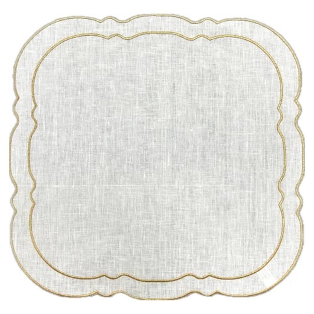White with Gold - Set of 2