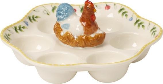 Egg-Plate Rooster & Hen