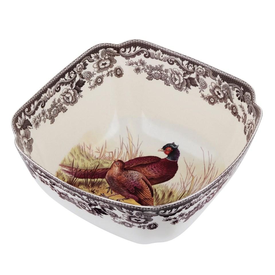 Square Bowl-Pheasant