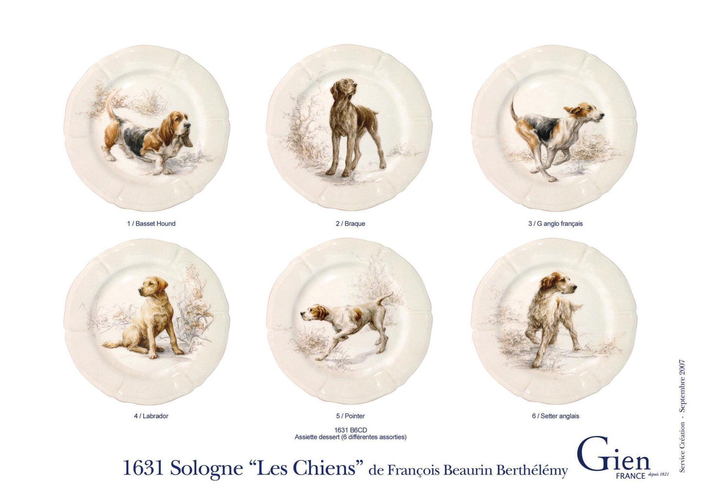Dessert Plate, English Setter
