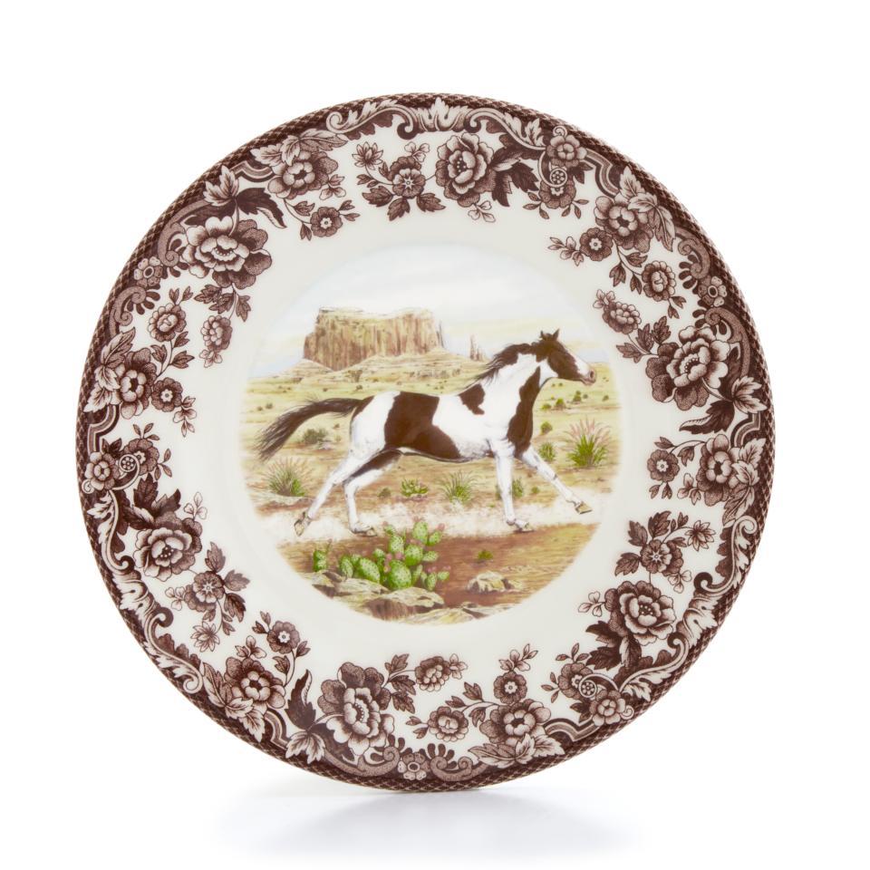 Woodland Horses SALAD PLATE 8" PAINT