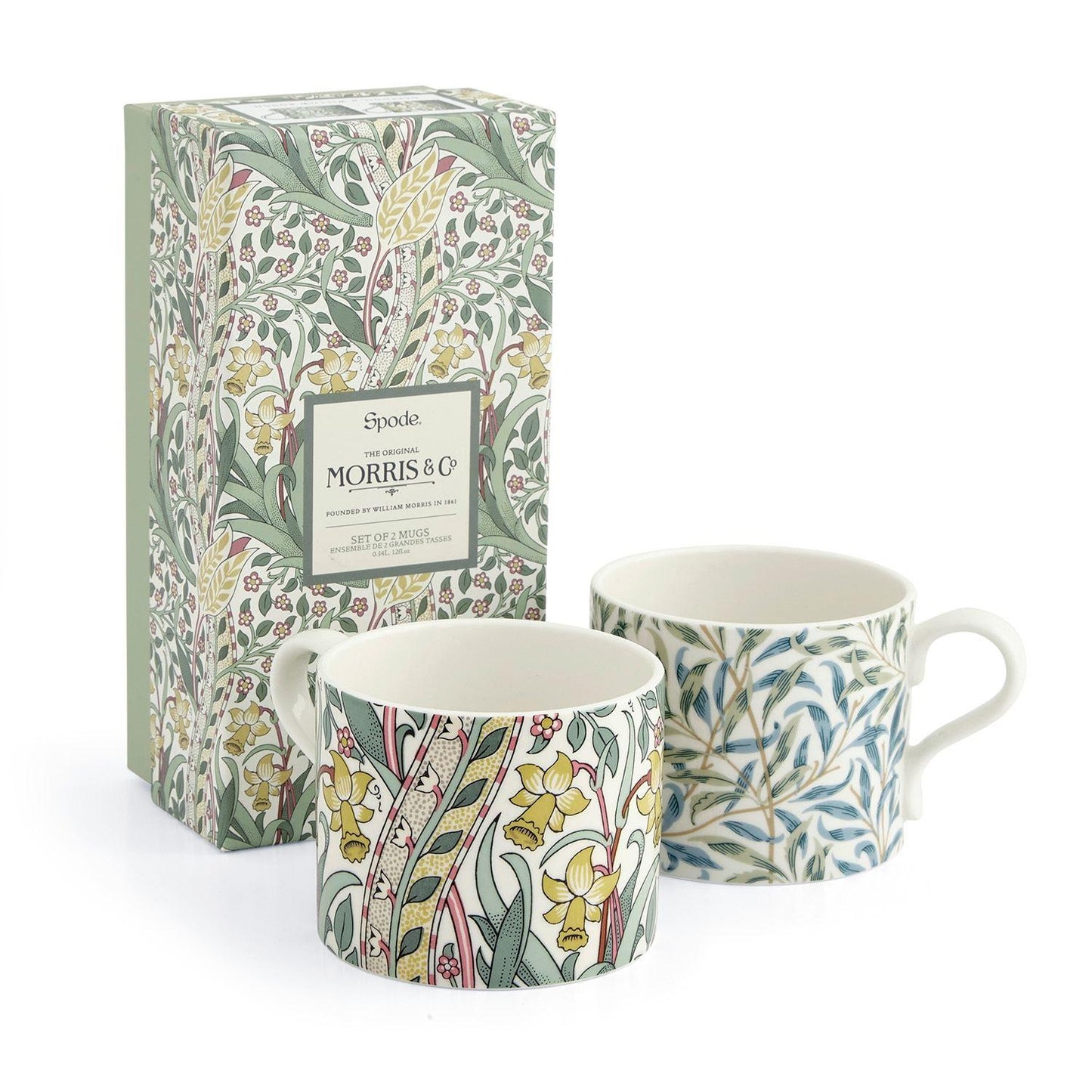 Mugs S/2 Daffodil & Wilw Bough