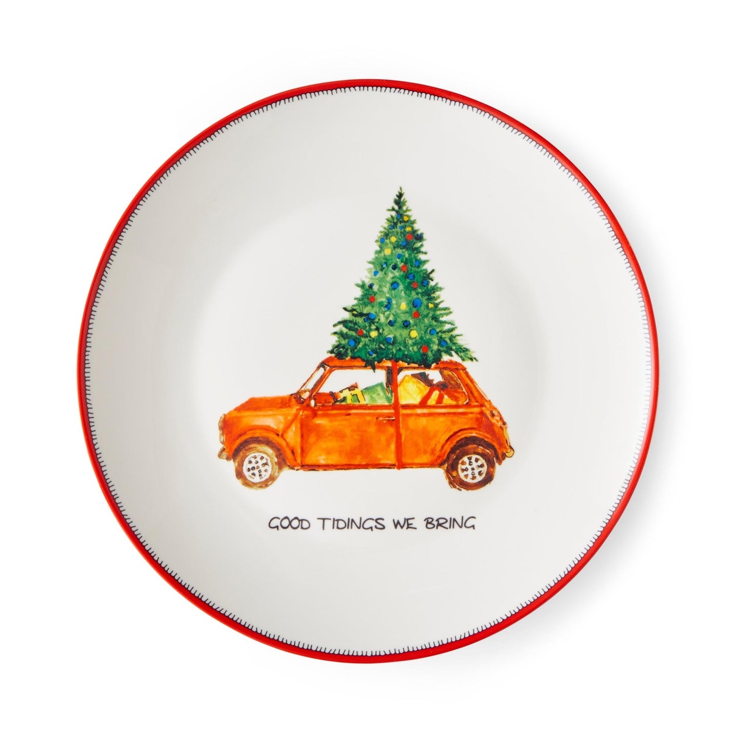 Christmas Doodles Plate 8" S/4