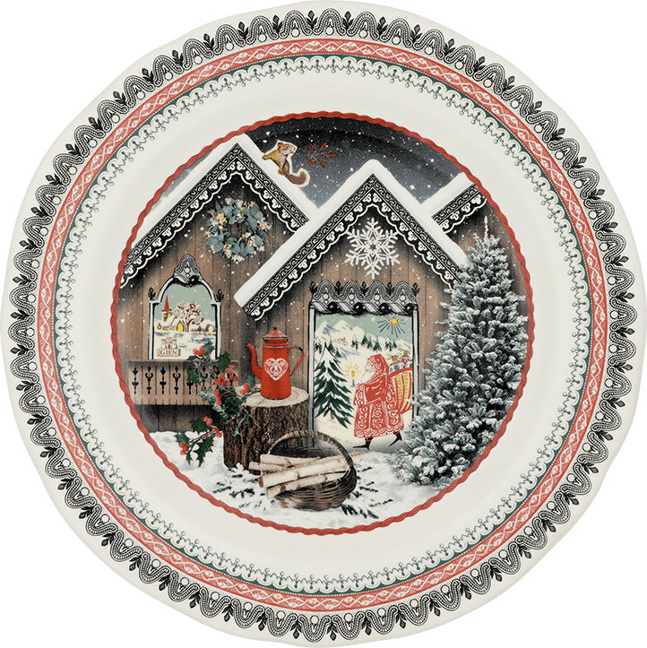 Dessert Plate Chalet Christmas 2024