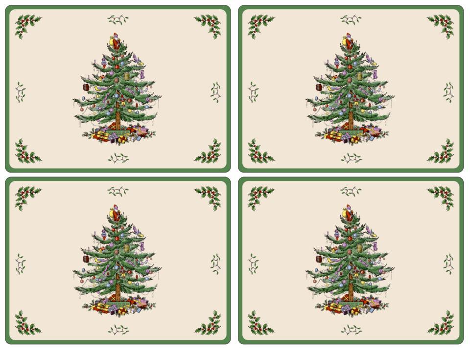 Christmas Tree Placemats - Set of 4