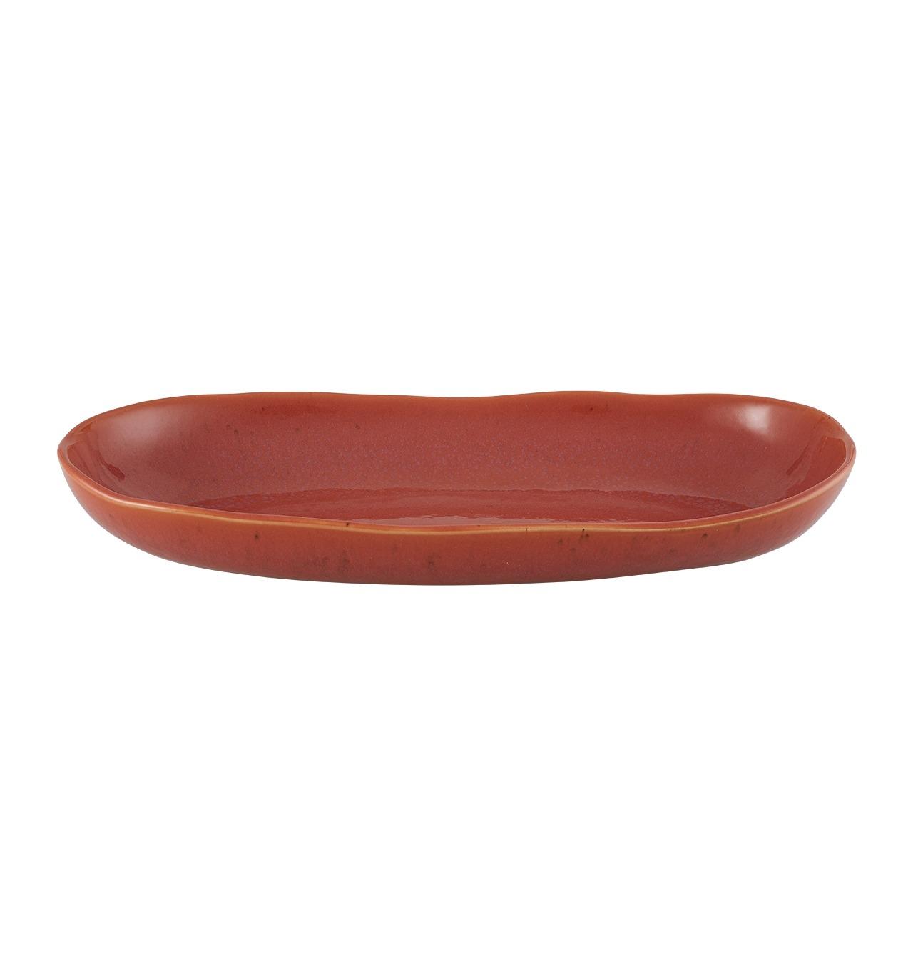 Coral Oval Tray 13 4/7"