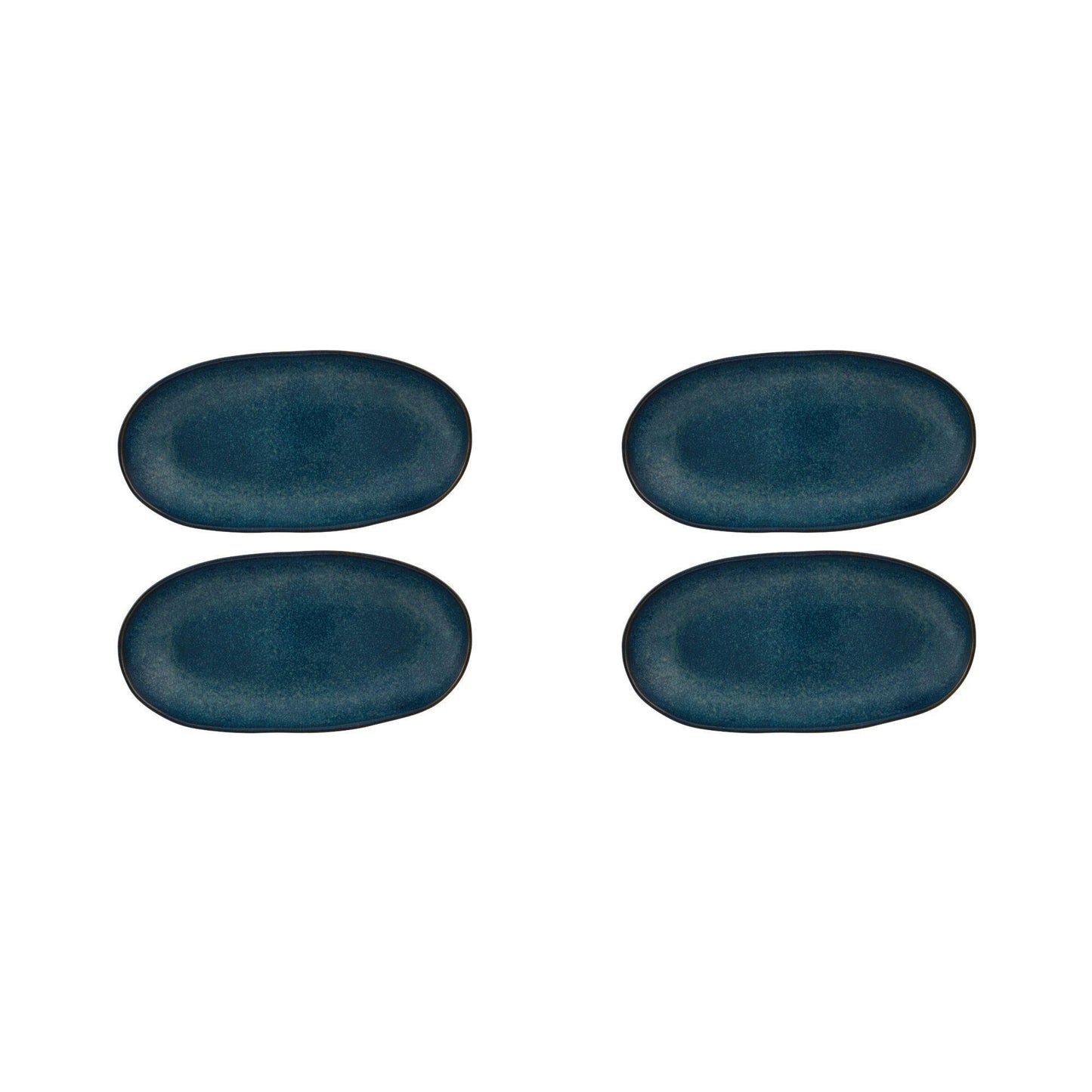 Lapis Lazuli Oval Tray/Plate 13", Set of 4