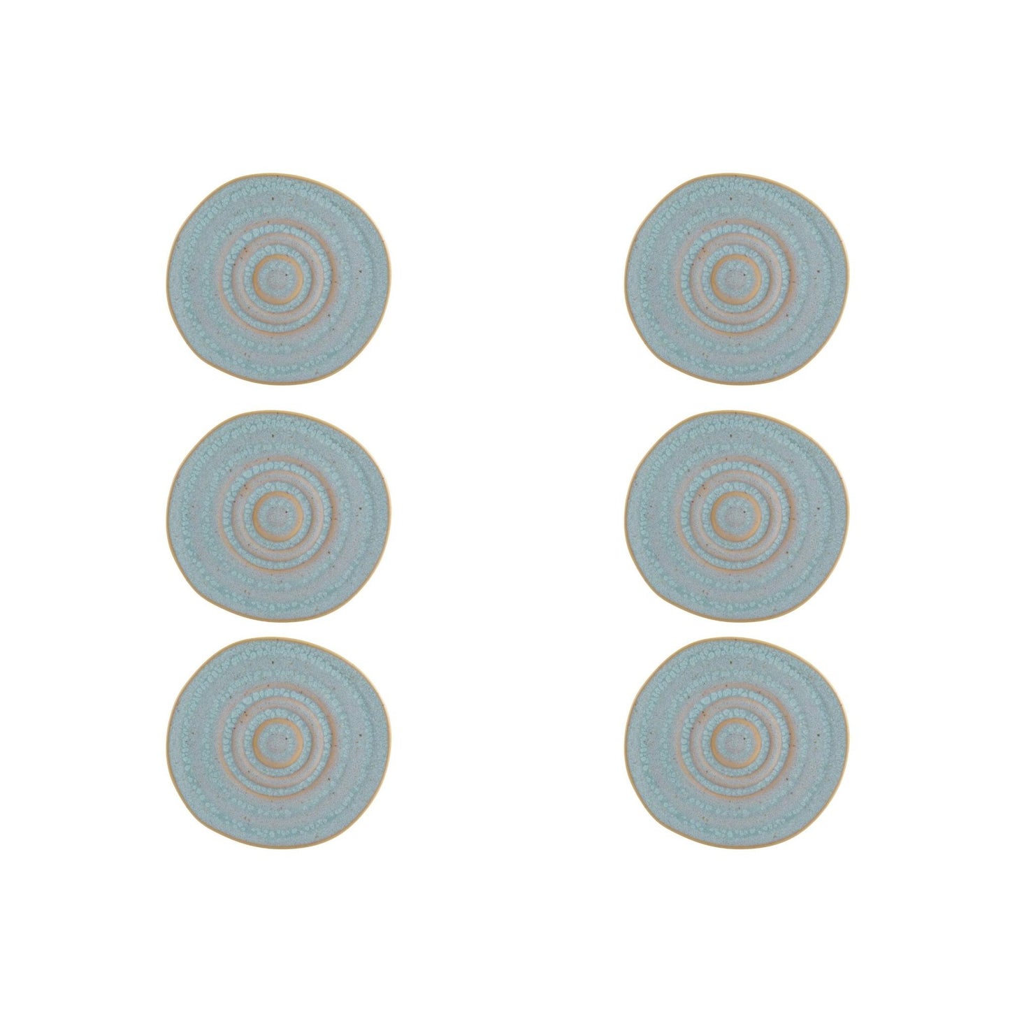 Saucer Moonstone, set of 6