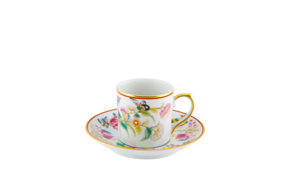 Espresso/Coffee Cup And Saucer Flowers