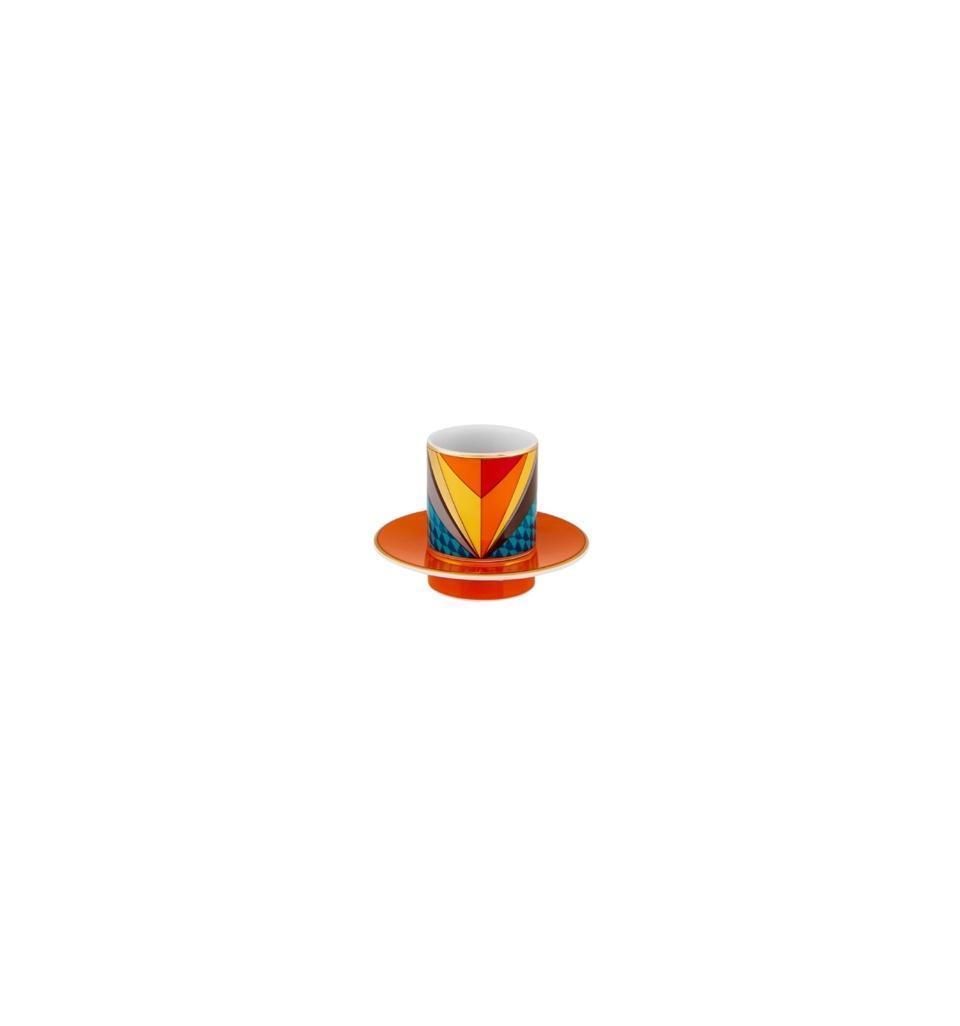 Set of 4 espresso cups and saucers