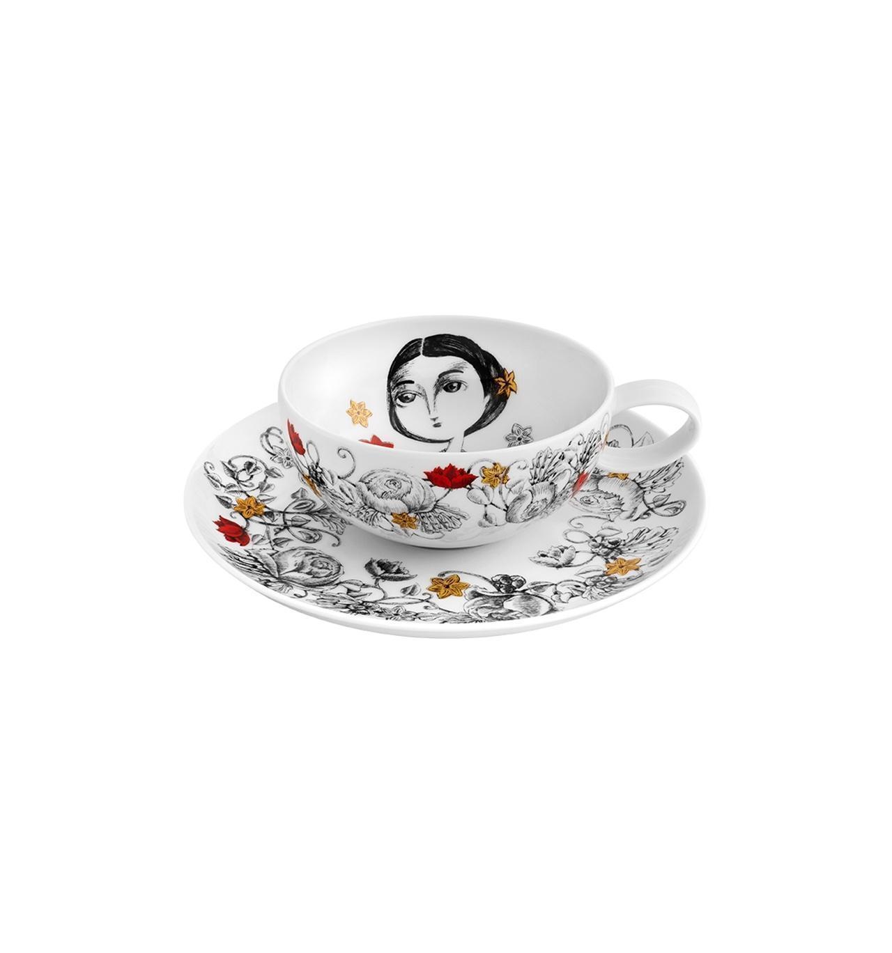 Set of 6 Tea Cup & Saucers
