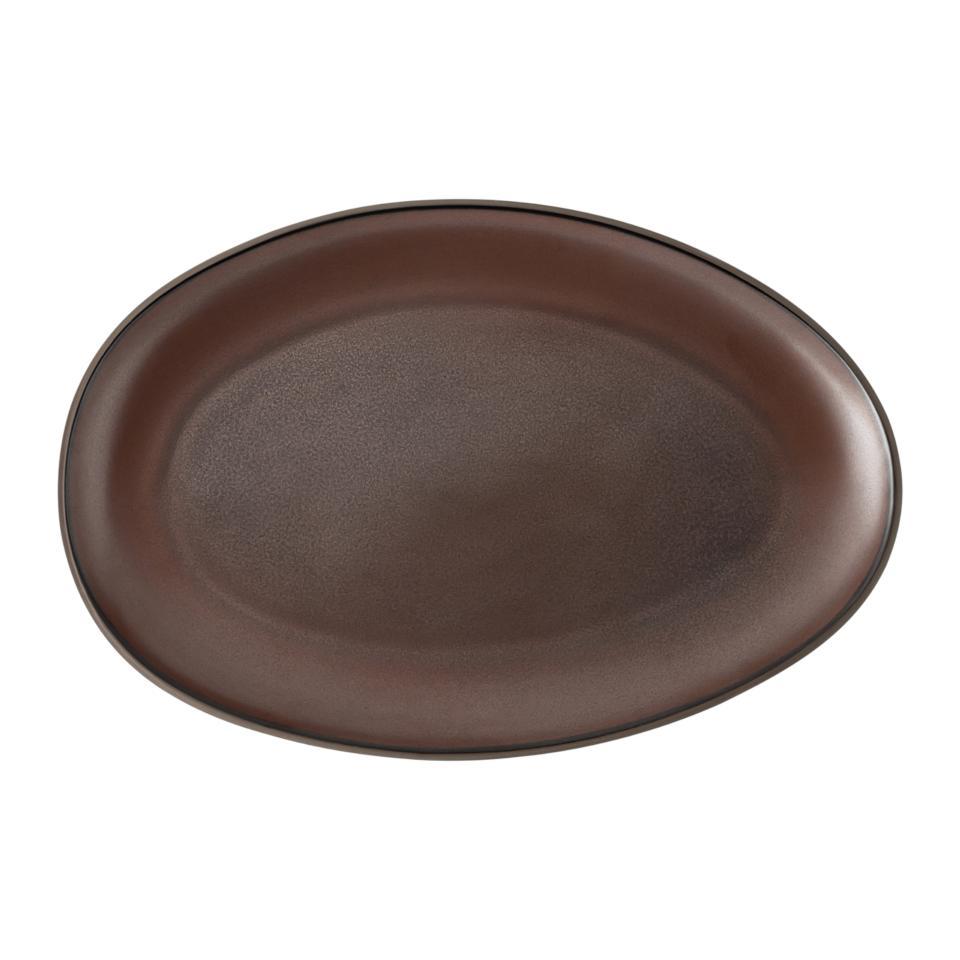 DISCONTINUED- Platter Flat Oval 13 x 12 5/8 in