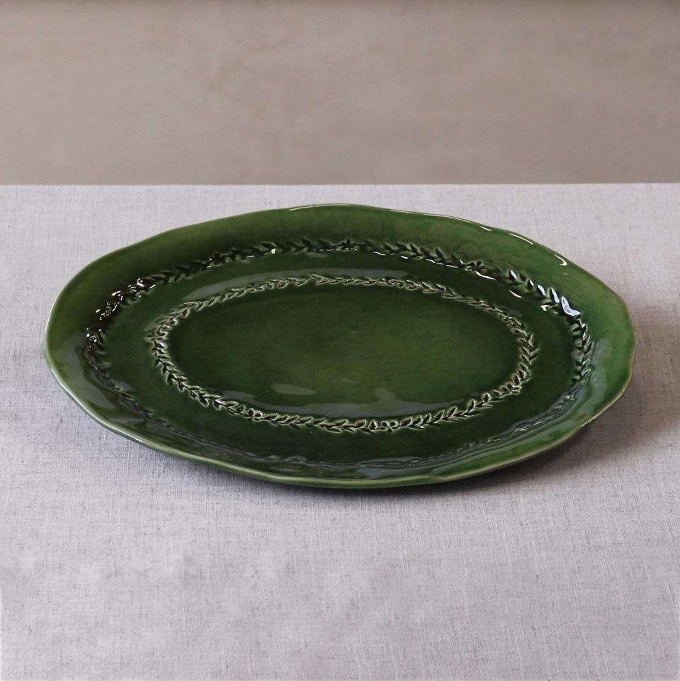 Valentina Oval Platter (Green)