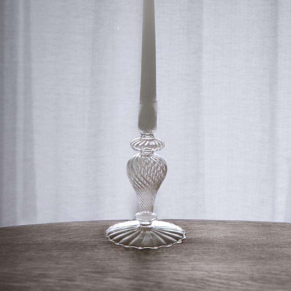 Cambridge Daphne 8.5" Candlestick Holder Set of 2 (Clear)