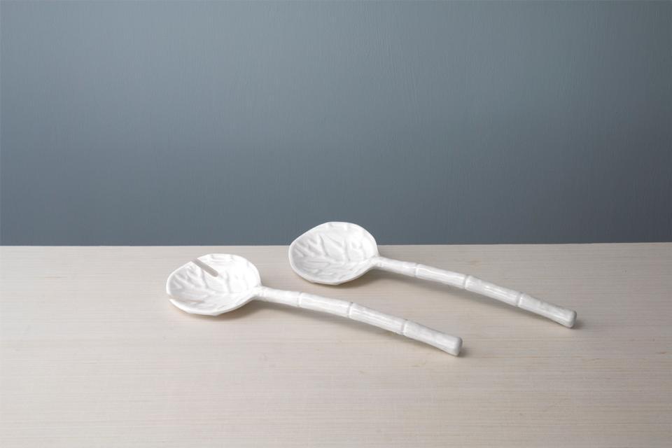 Lettuce Large Salad Servers (White)