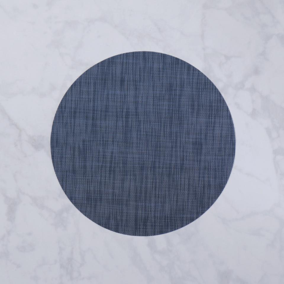 Round Woven Placemats Set of 4 (Navy)