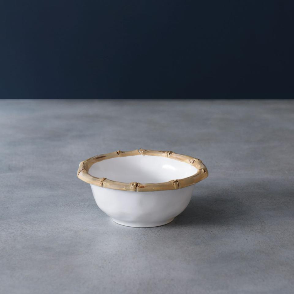 Bamboo Small Dip Bowl (White and Natural)