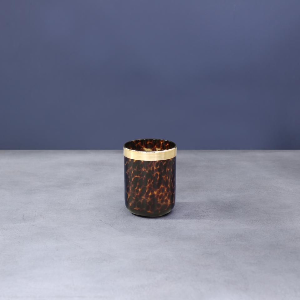 Tortoise and Gold Tumbler Set of 4