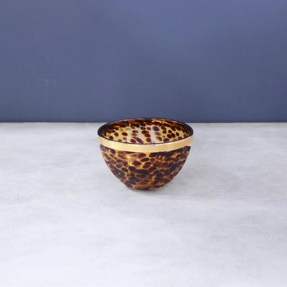 Tortoise and Gold 5.5" Bowl