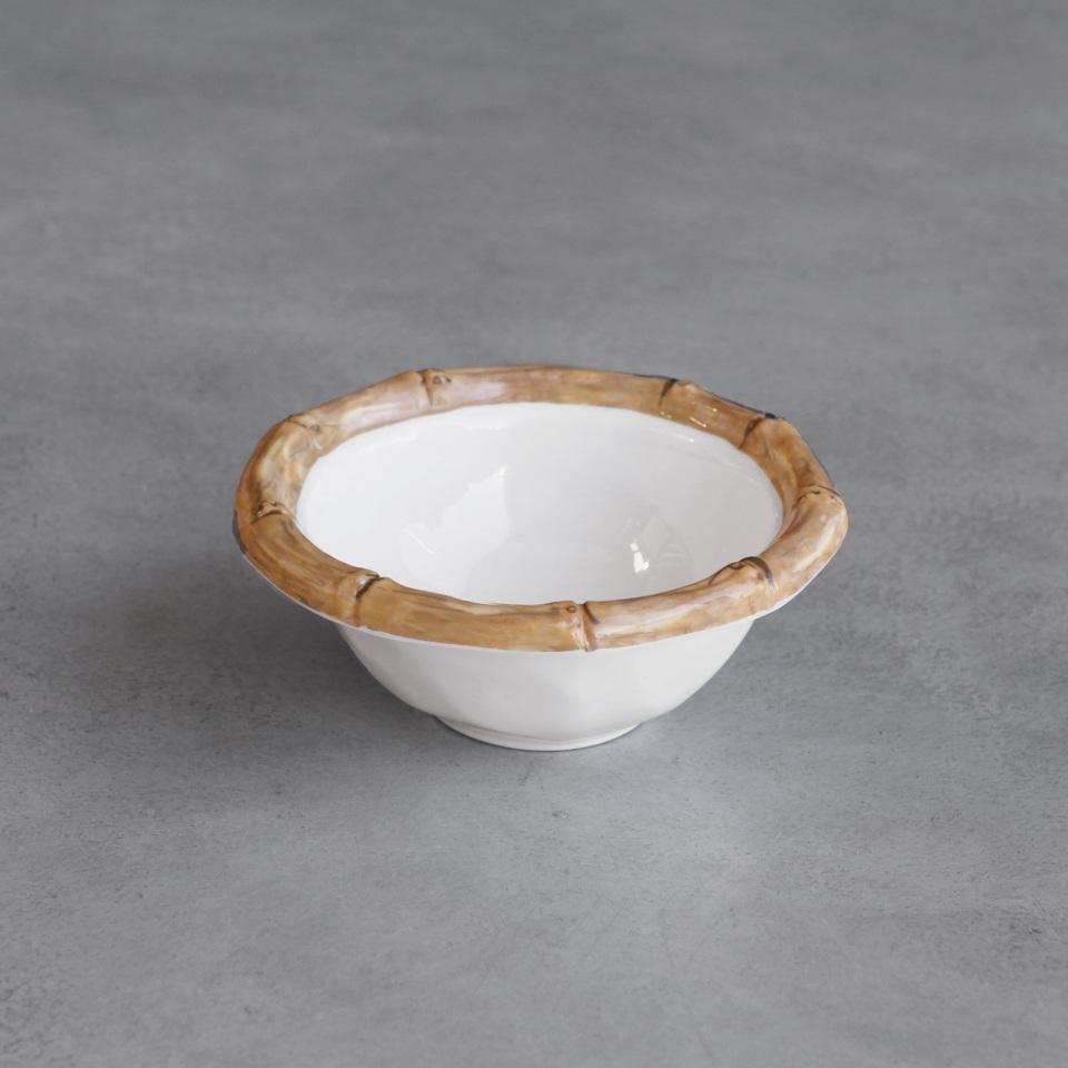 Bamboo Mini Dip Bowl (White and Natural)