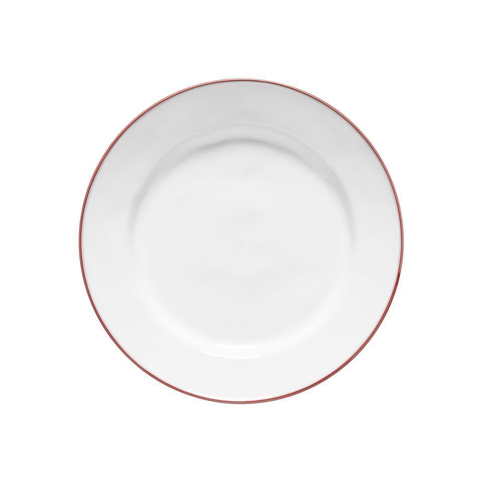 Dinner Plate 11", White-red