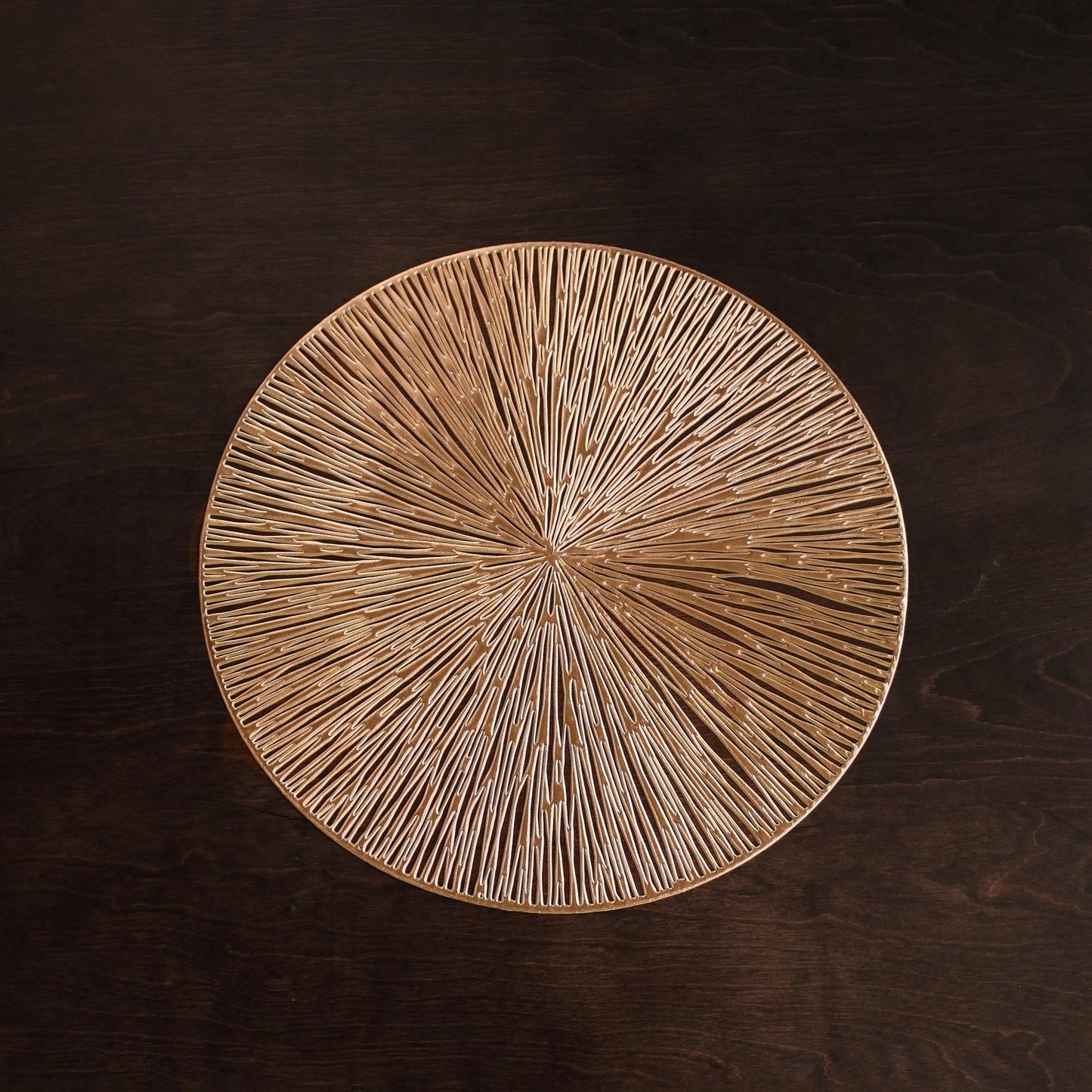 Sunburst 15" Round Placemats Set of 4 (Gold)
