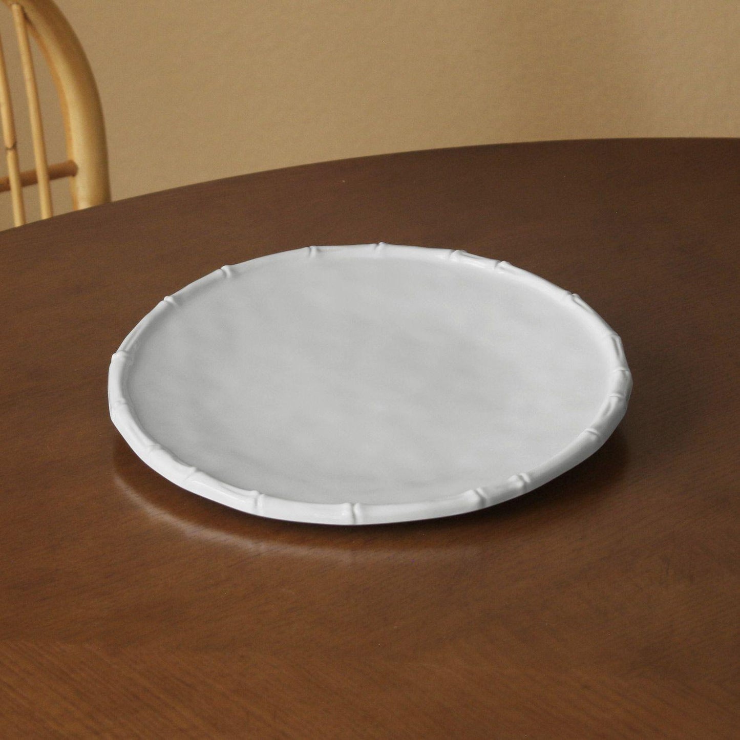 Bamboo 11" Dinner Plate Set of 4 (White)