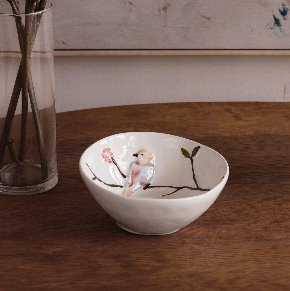 Bird on Branch Small Bowl Set of 2 (Multi)