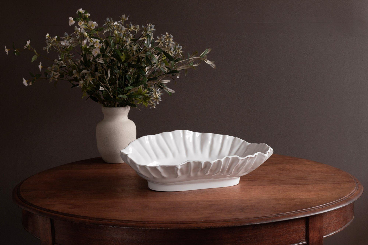 VIDA Bloom Large Oval Bowl (White)