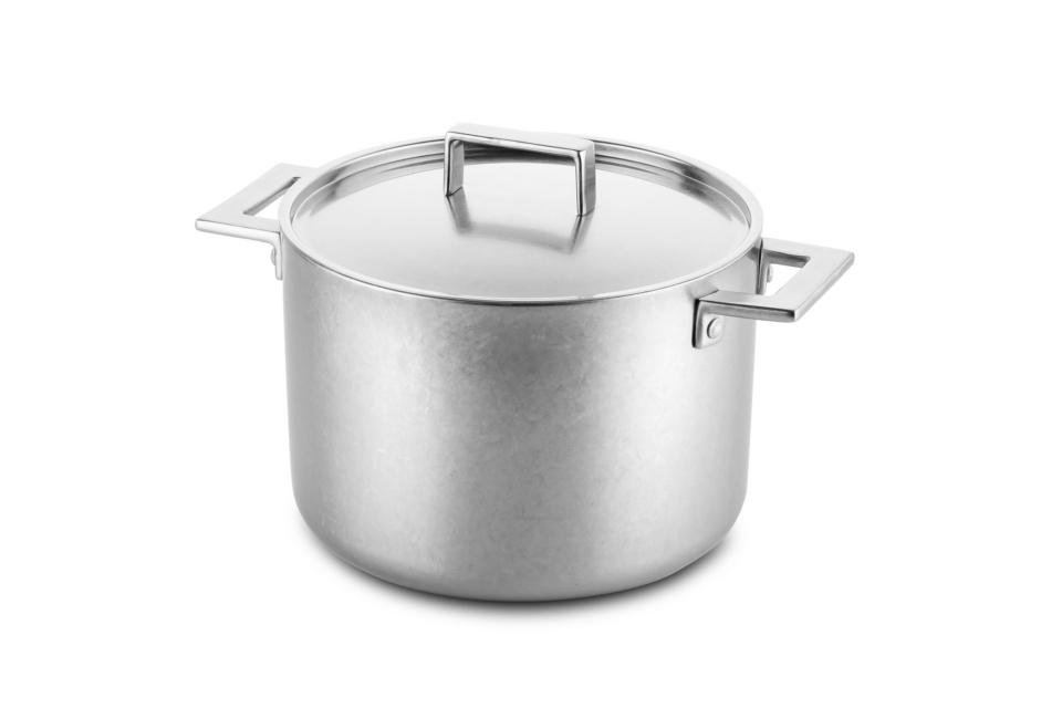 Deep Pot With Lid Cm.22 Pewter
