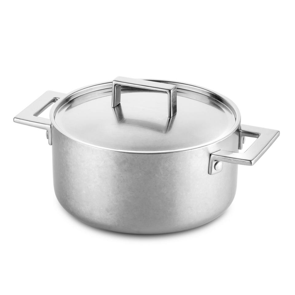 Casserole 2 Handle With Lid Cm.22 Pewter
