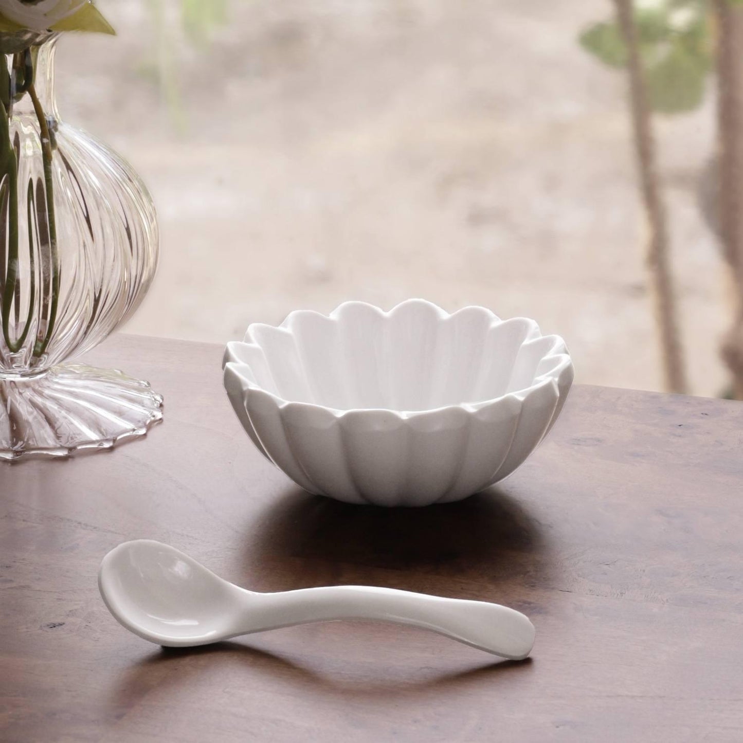 VIDA Vienna Mini Bowl with Spoon (White)