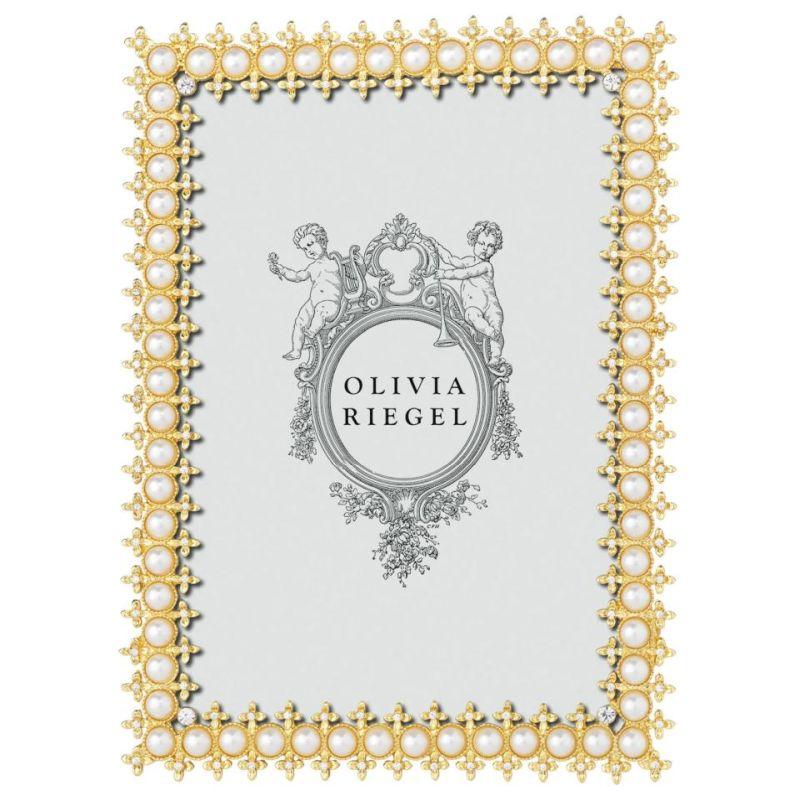 Crystal & Pearl Gold Frame 8x10