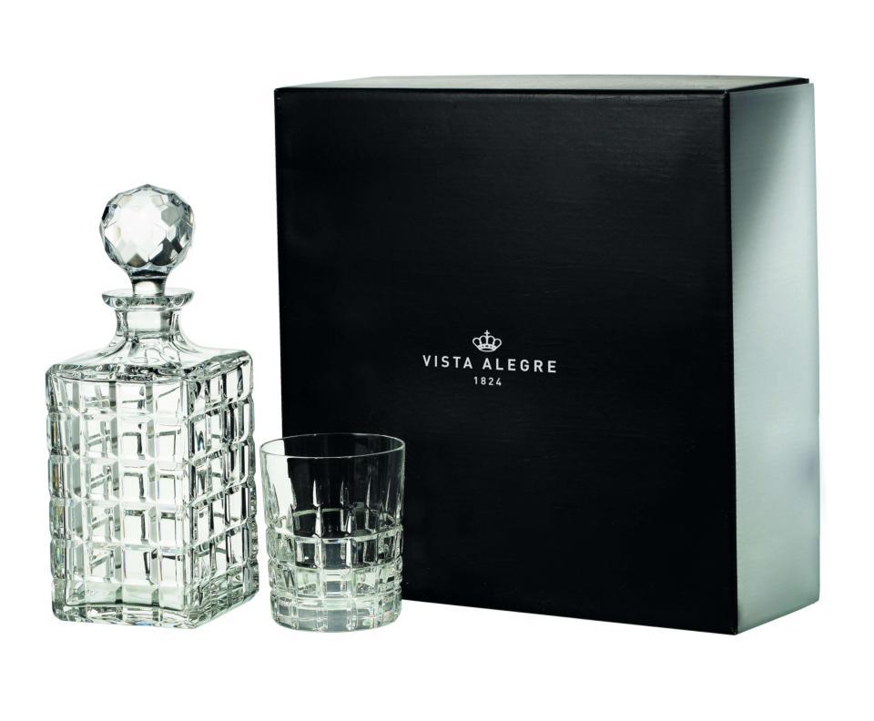 Helsinky Case with Whisky Decanter & 4 Old Fashion Glasses