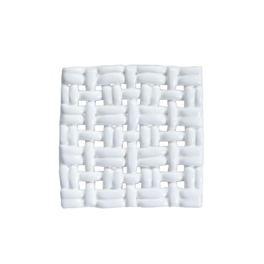 6" Square Trivet White