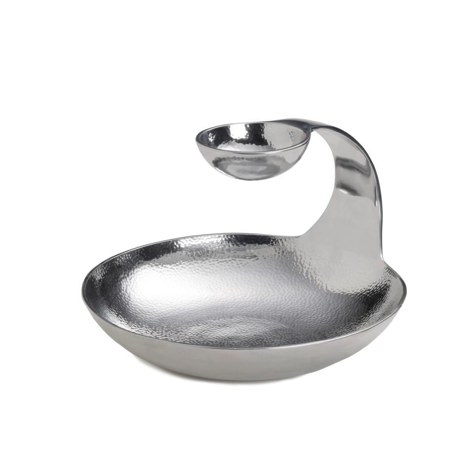 Gooseneck Chip & Dip Tiered Server, 11" Dx8.6" H