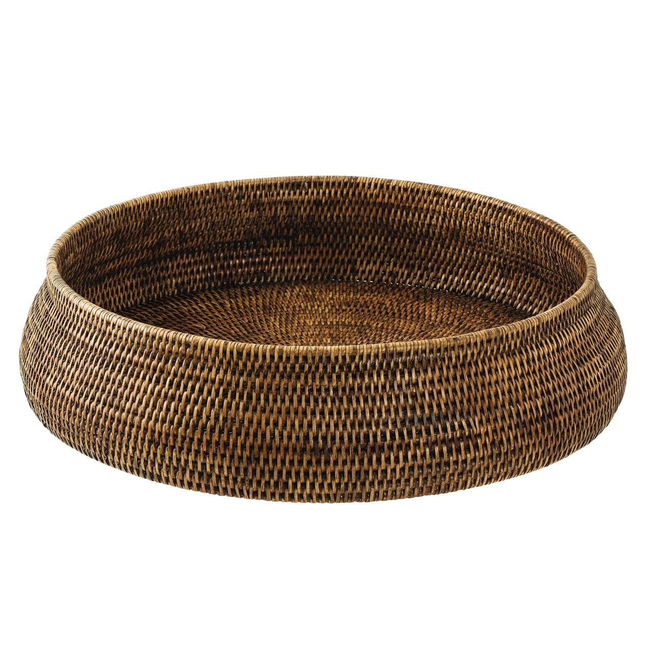 Radici - Bowl 20 1/4 in 4 3/4 in-H Rattan Honey Brown