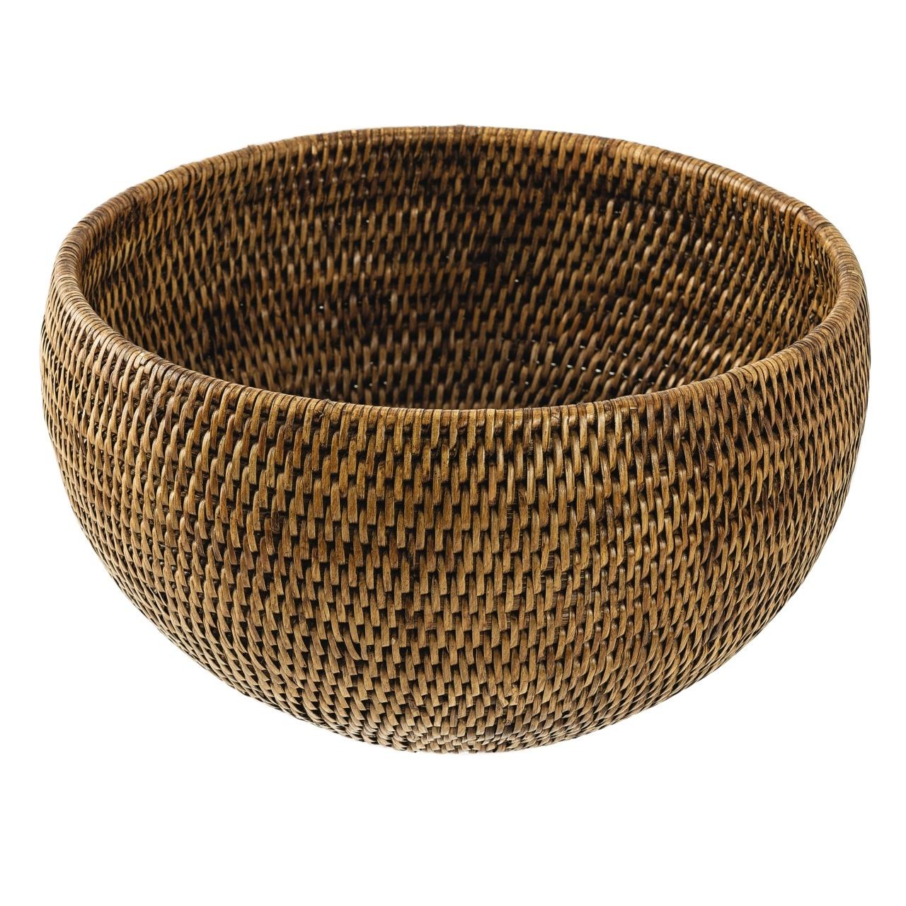 Radici - Bowl 12 in 7 1/8 in-H Rattan Honey Brown