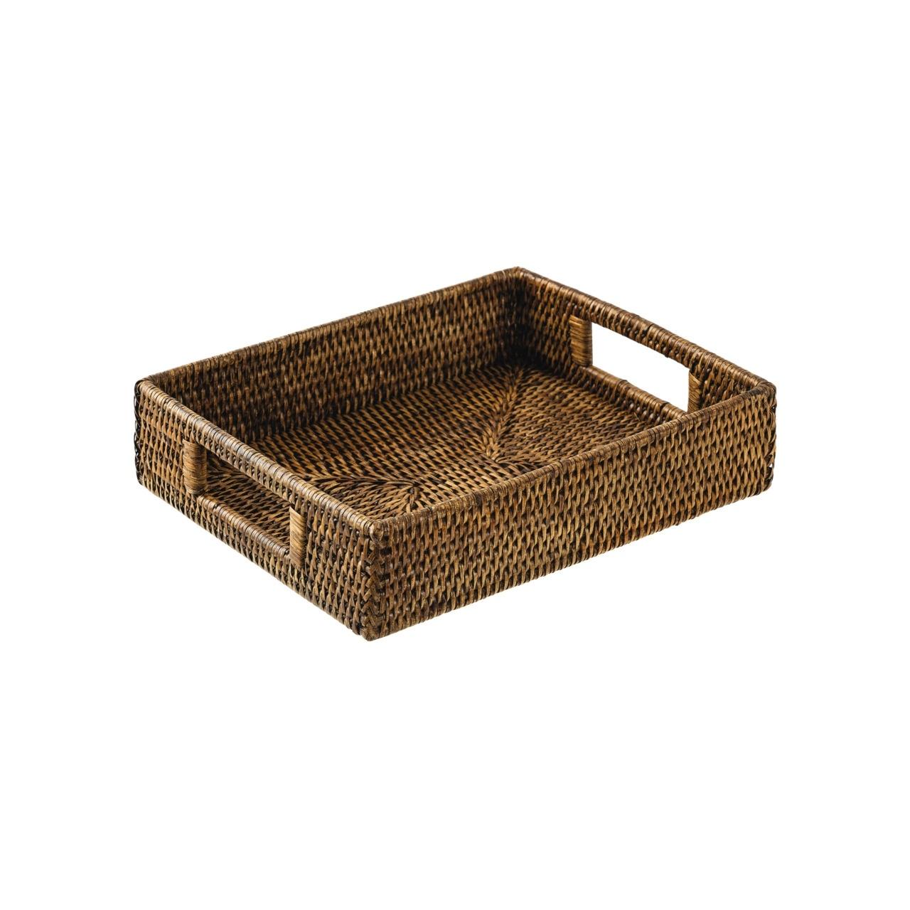 Radici - Tray GN 1/2 w/ Handles 12 3/4 in x 10 3/8 in 3 1/8 in-H Rattan Honey Brown