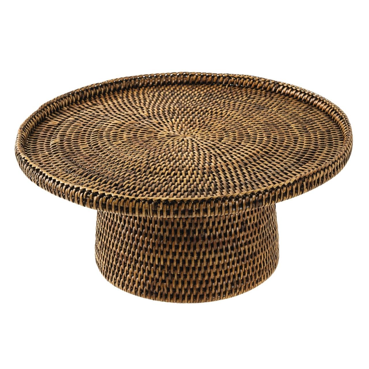 Radici - Cake Stand 15 in 6 3/4 in-H Rattan Honey Brown